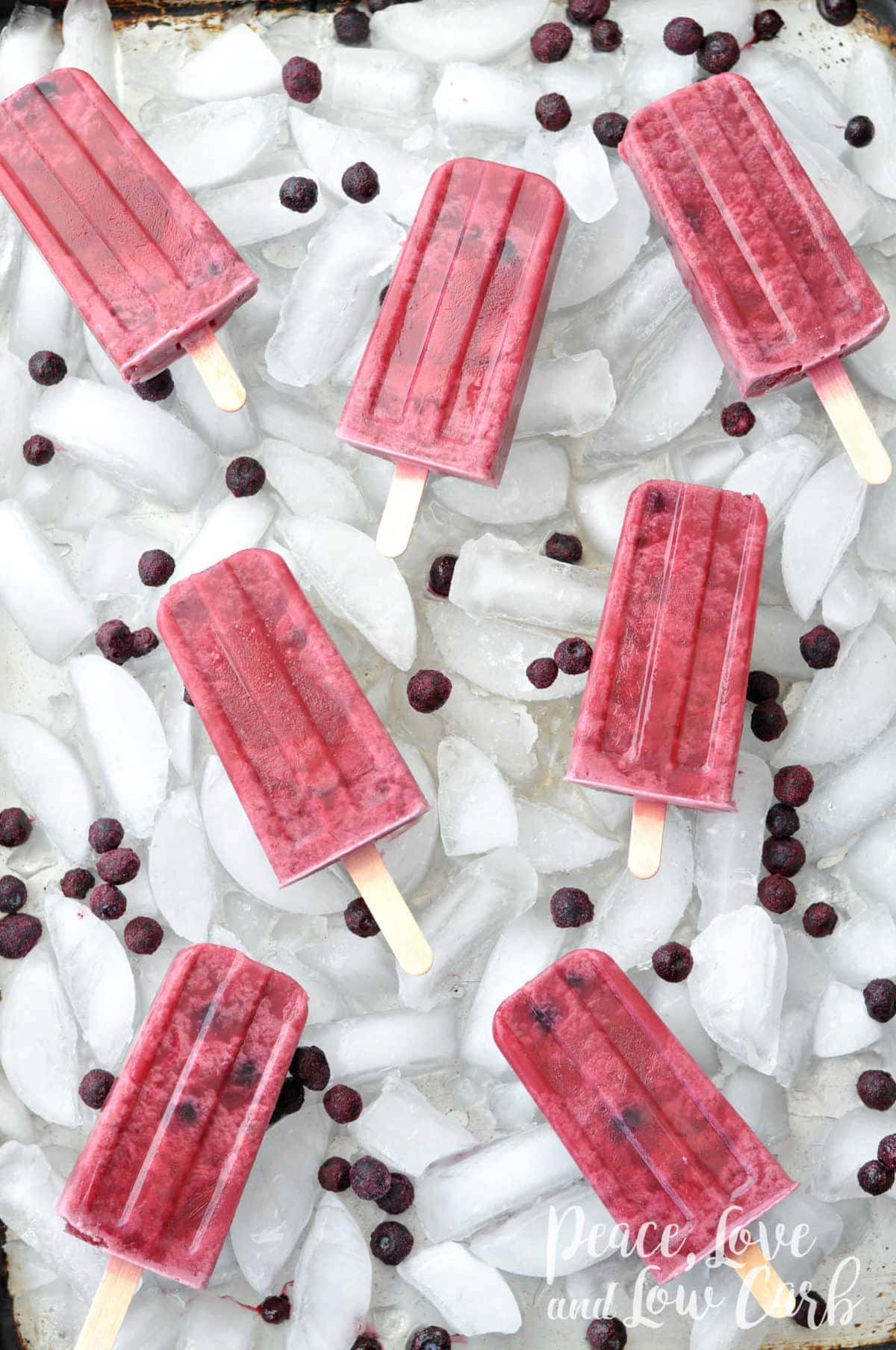 Paleo Mixed Berry Coconut Creamsicles - Low Carb Popsicles | Peace Love and Low Carb