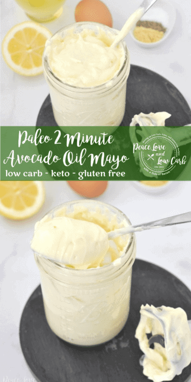 Paleo 2 Minute Avocado Oil Mayo. With just a couple of ingredients and 2 minutes of your time, you have a fool proof mayo recipe that works every time.