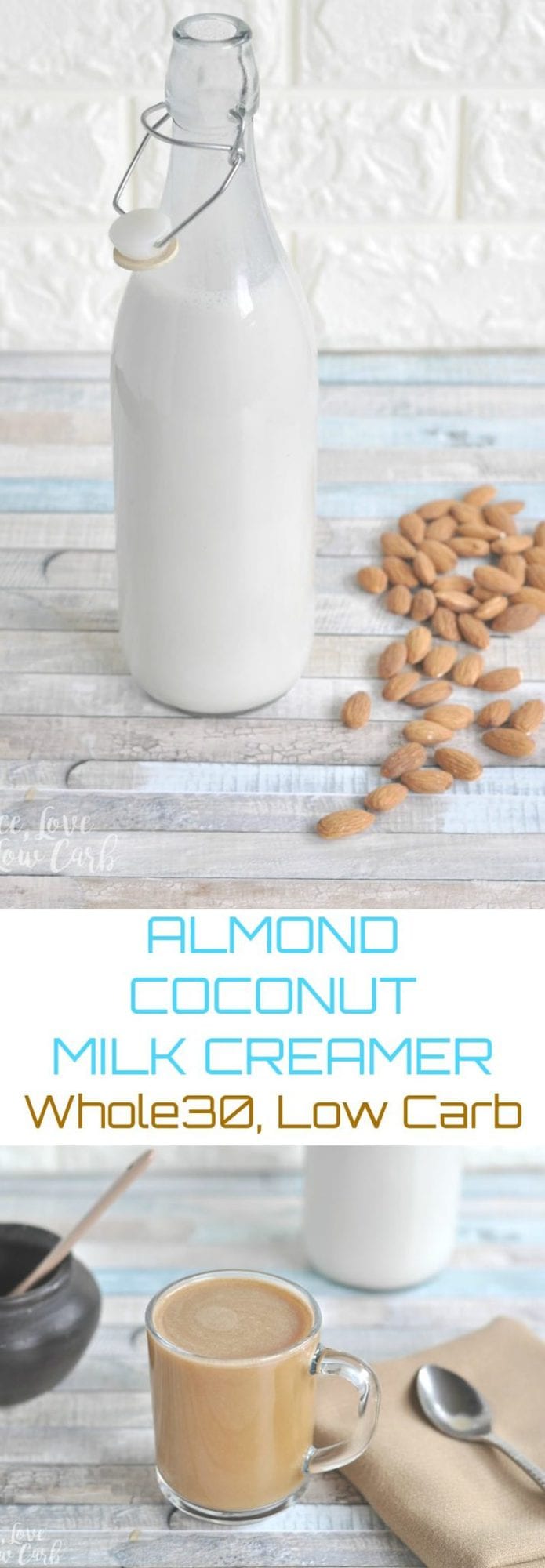 Low Carb Whole30 Almond Coconut Milk Creamer