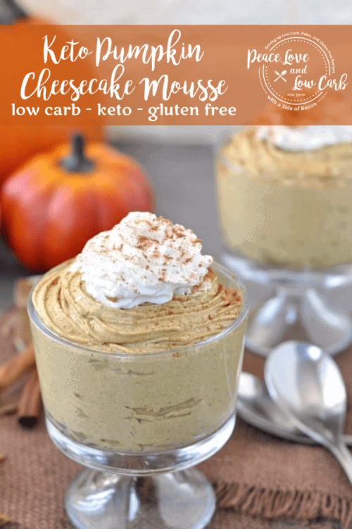All the delicious flavors of fall in one dish. Low Carb Keto Pumpkin Cheesecake Mousse.