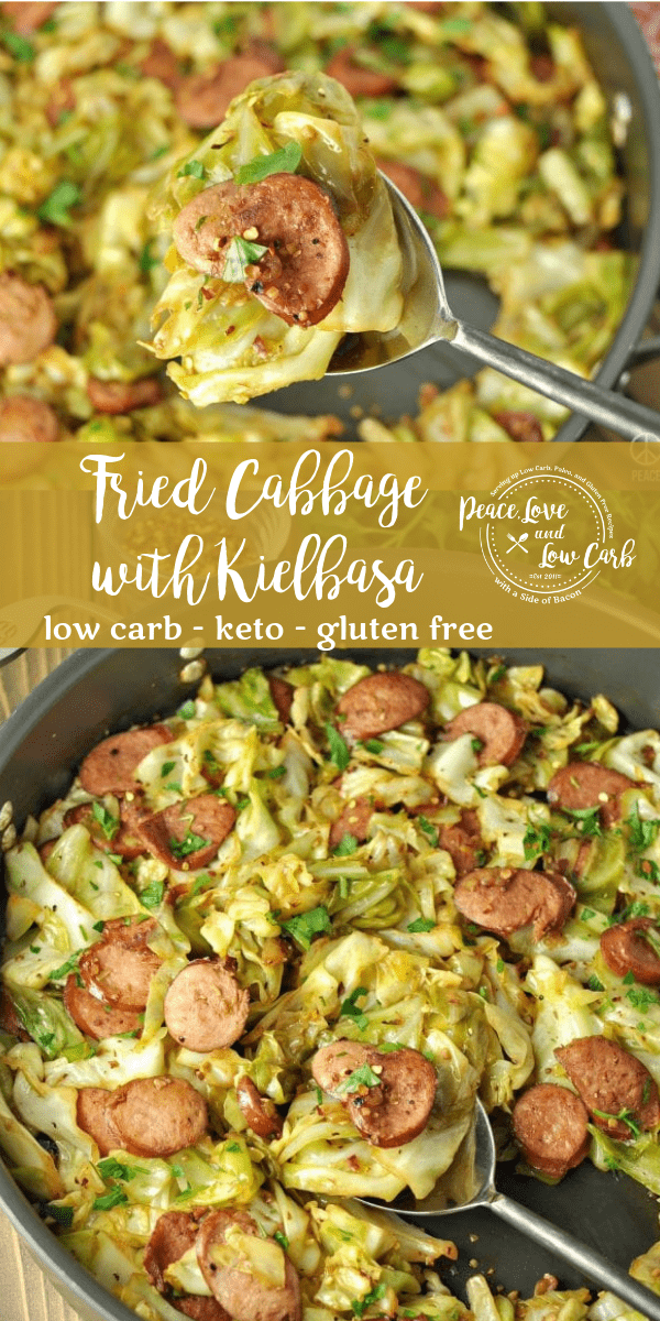 Fried Cabbage with Kielbasa Low Carb, Paleo Gluten Free