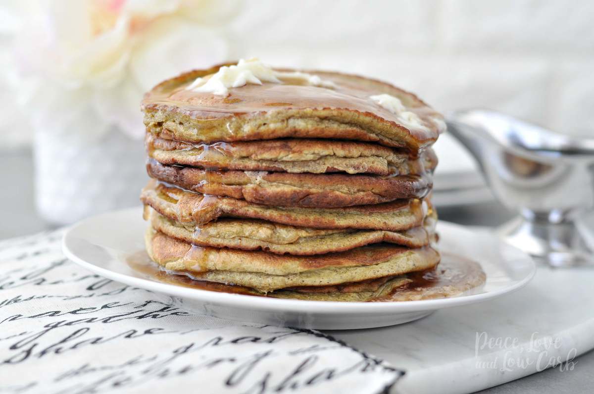 Low Carb Keto Banana Nut Protein Pancakes