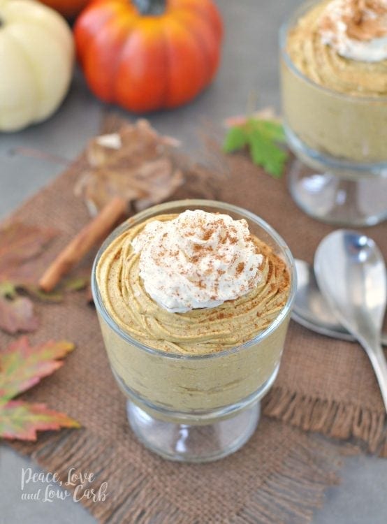 Keto Low Carb Pumpkin Cheesecake Mousse | Peace Love and Low Carb