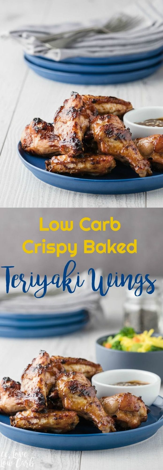 Crispy Baked Low Carb Teriyaki Wings - Peace Love and Low Carb