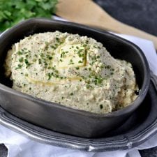 Keto Herbed Goat Cheese Cauliflower Mash