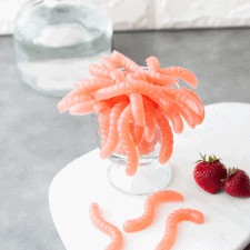 Low Carb Strawberry Margarita Gummy Worms