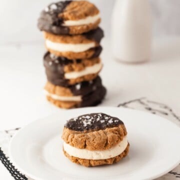 Low Carb Chocolate Peanut Butter Cookie Sandwiches