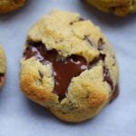 Keto Chewy Chocolate Chip Cookies - Perfectly chewy and gooey, low carb chocolate chip cookies | Peace Love and Low Carb