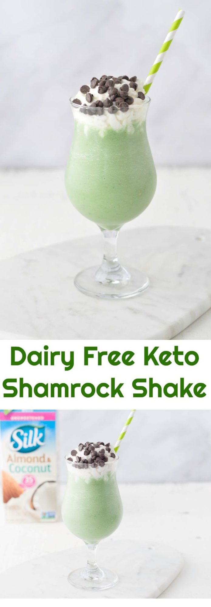Keto Dairy Free Shamrock Shake | Peace Love and Low Carb