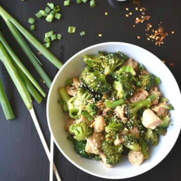 One Pot Keto Sesame Chicken and Broccoli | Peace Love and Low Carb