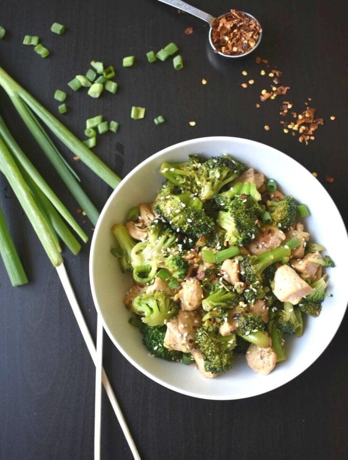 One Pot Keto Sesame Chicken and Broccoli | Peace Love and Low Carb