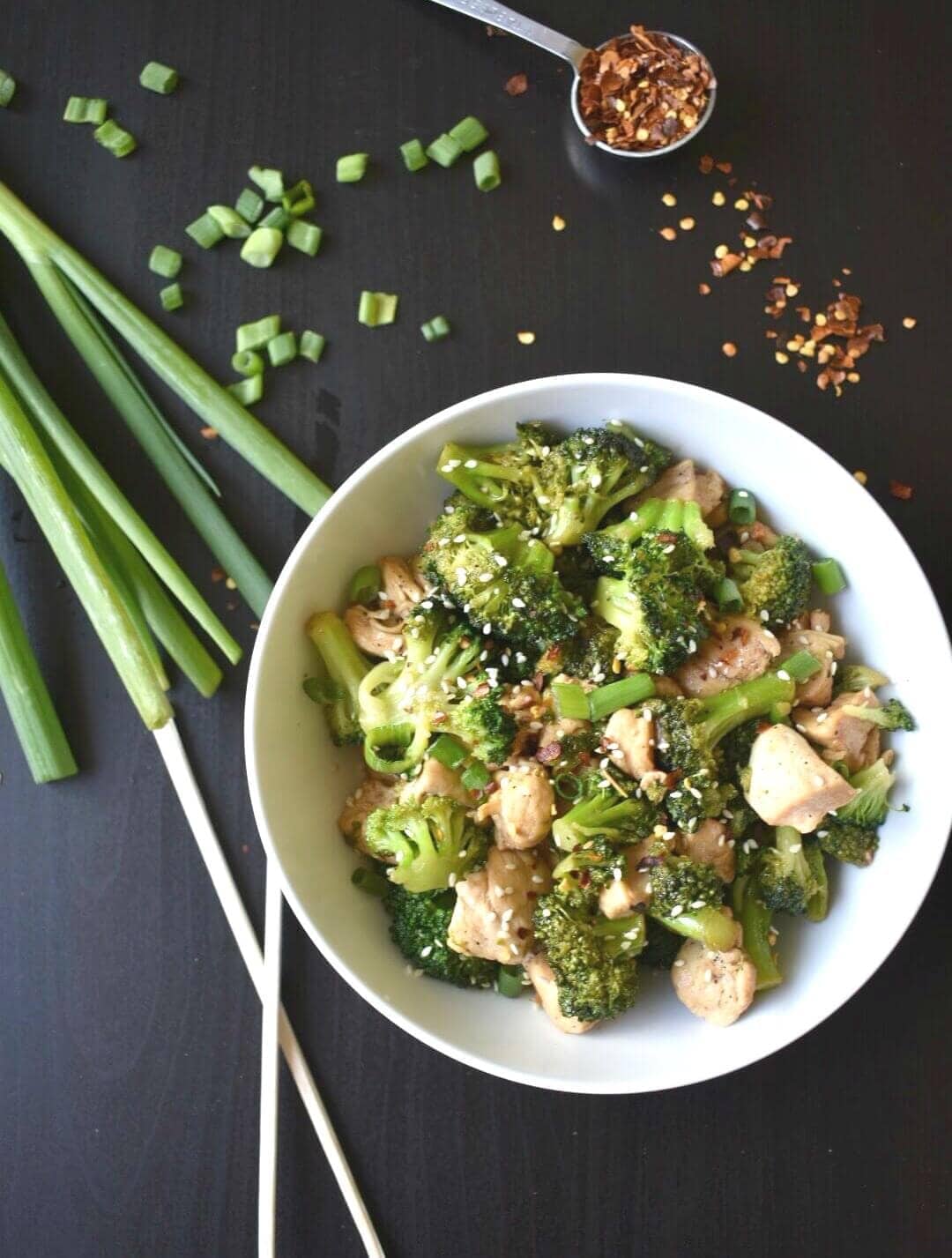 One Pot Keto Sesame Chicken and Broccoli | Peace Love and Low Carb