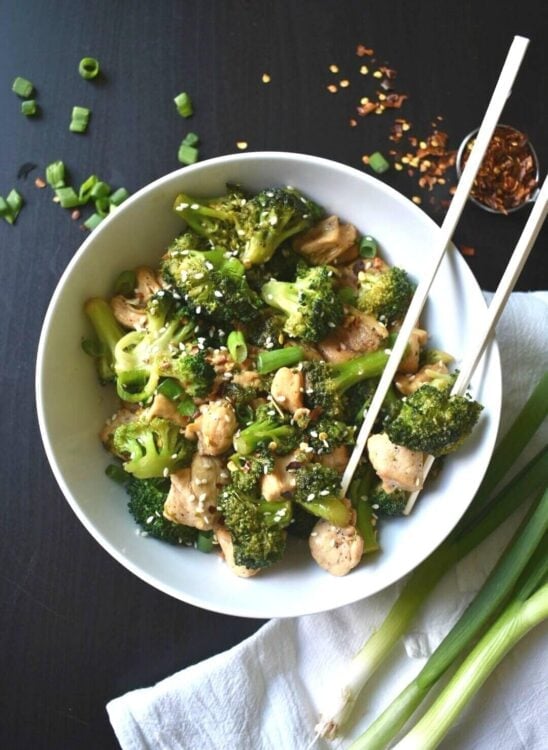 One Pot Keto Sesame Chicken and Broccoli | Peace Love and Low Carb