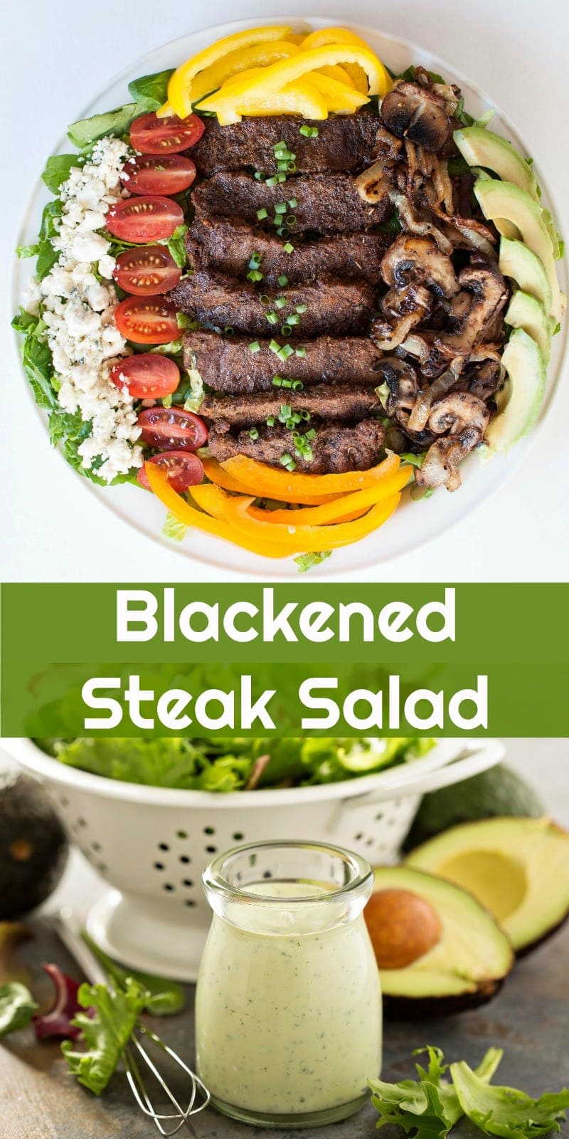 Keto Blackened Steak Salad | Peace Love and Low Carb #keto #lowcarb #ketogenic steaksalad #salad