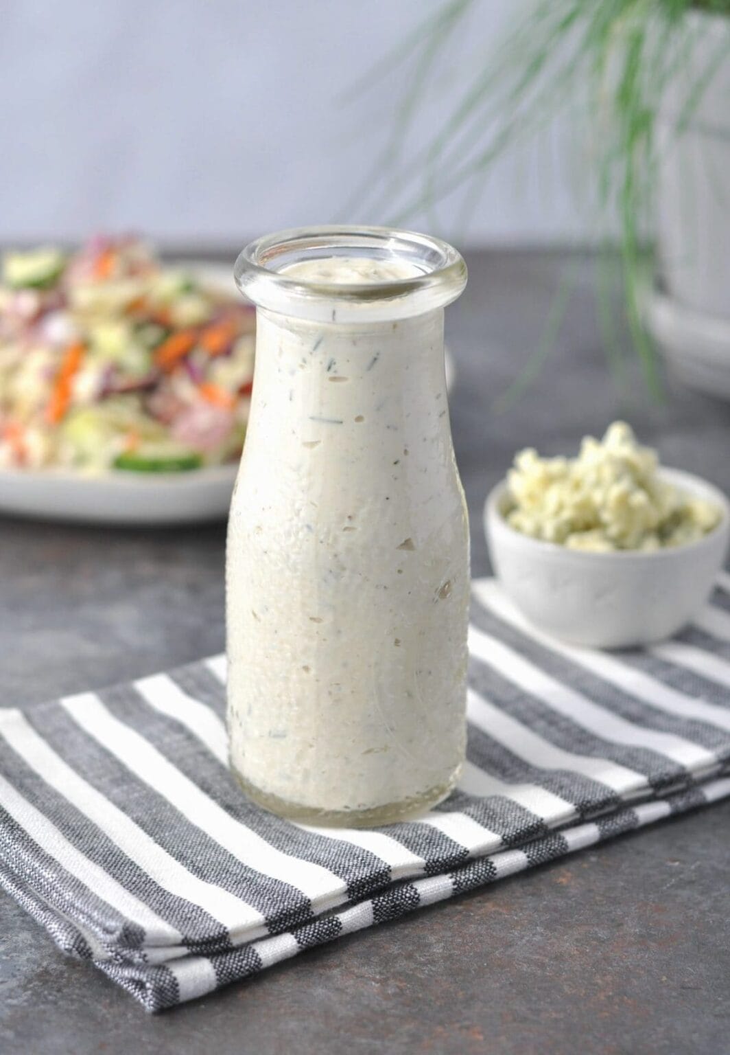 Creamy Chive Keto Blue Cheese Dressing Peace Love and Low Carb