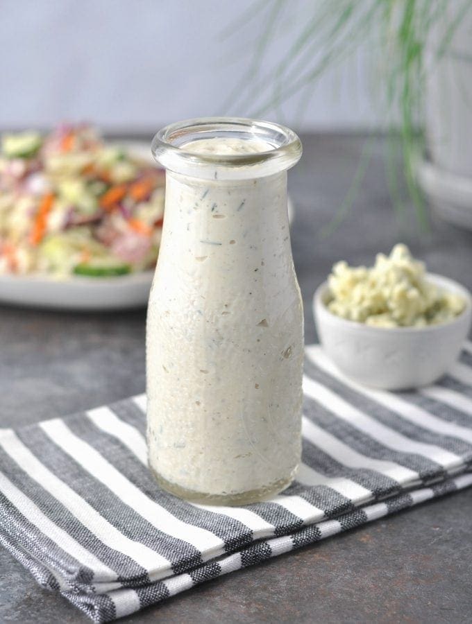 Creamy Chive Blue Cheese Dressing | Peace Love and Low Carb