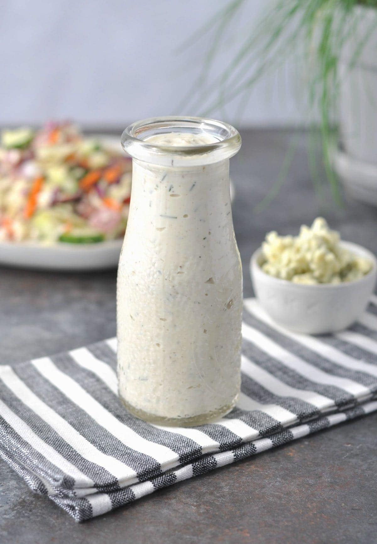 Creamy Chive Keto Blue Cheese Dressing | Peace Love and Low Carb