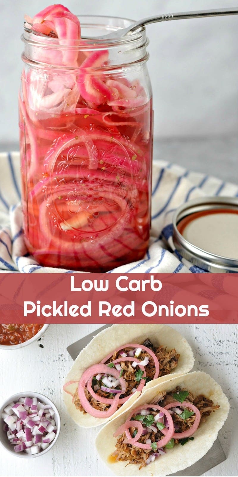 Pickled Red Onions | Peace Love and Low Carb #pickledredonions #lowcarb #keto #ketogenic #lowcarbrecipes #ketorecipes