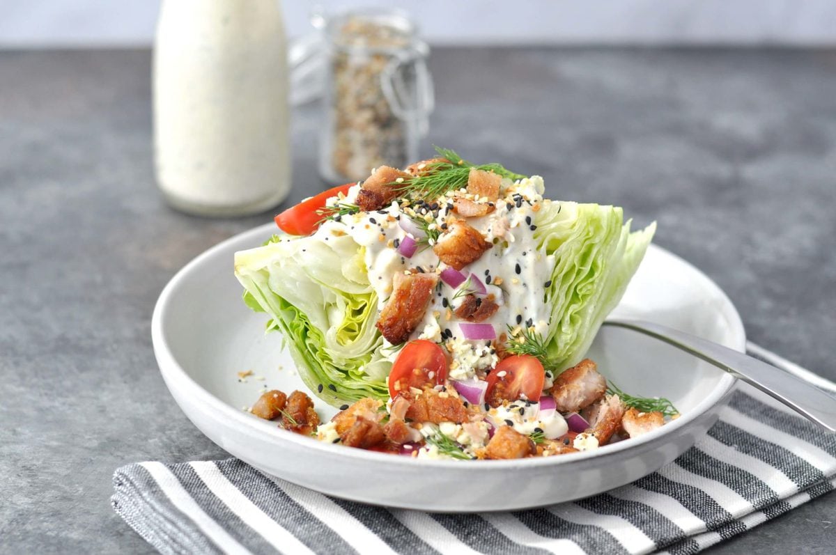 Pork Belly Wedge Salad - Peace Love and Low Carb