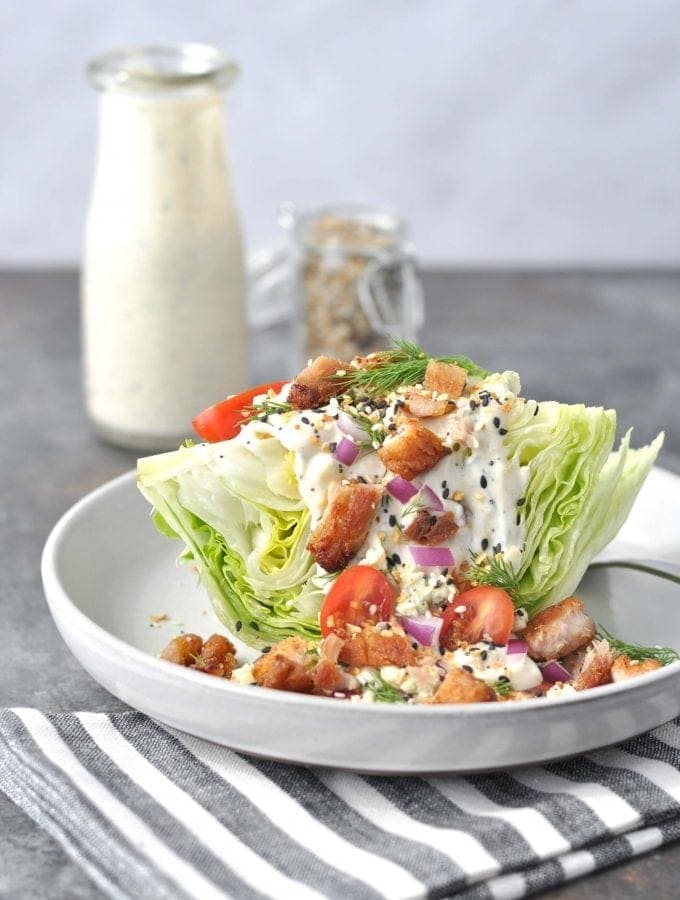 Pork Belly Wedge Salad - Peace Love and Low Carb
