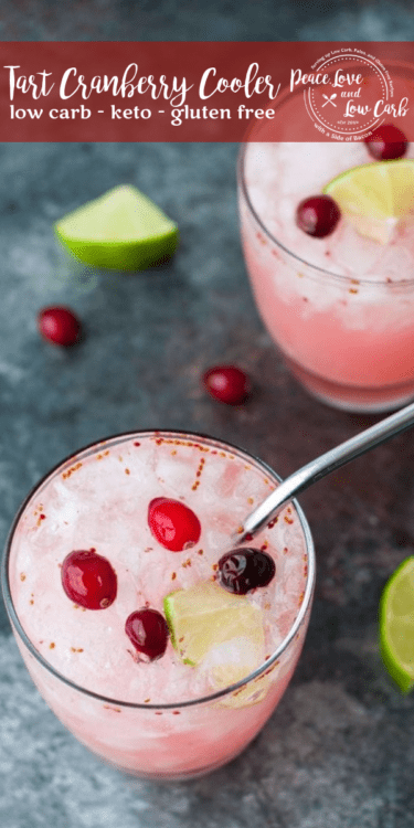 If you are looking for a crisp and refreshing low carb cocktail this summer, then you have come to the right place. This Keto Tart Cranberry Cooler is easy to make, and completely delicious.