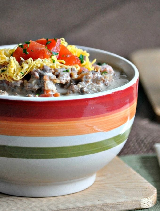 Keto Bacon Cheeseburger Soup | Peace Love and Low Carb