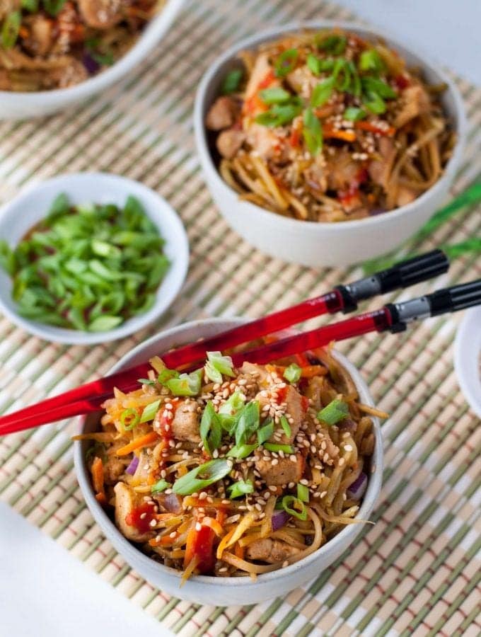 Sesame Chicken Egg Roll in a Bowl | Peace Love and Low Carb
