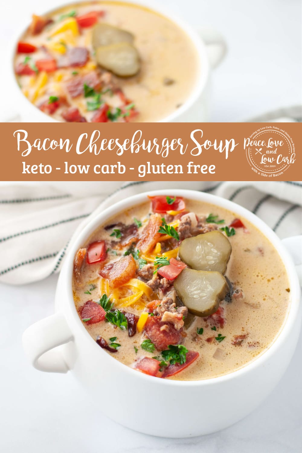 Keto Bacon Cheeseburger Soup | Peace Love and Low Carb