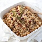 Low Carb Cranberry Pecan Cauliflower Rice Stuffing | Peace Love and Low Carb