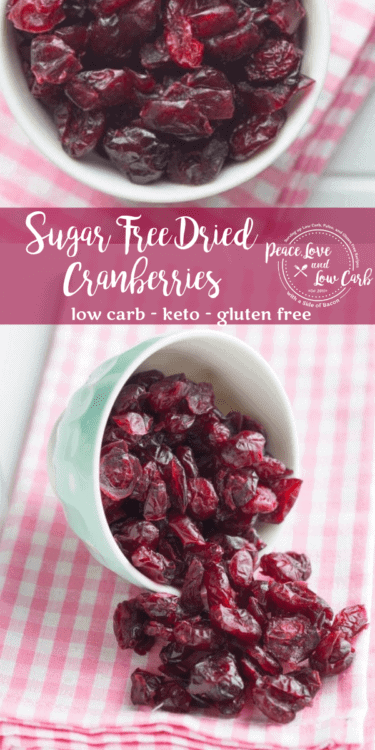 These Sugar Free Low Carb Dried Cranberries are so easy to make and are very low in carbs. A great, healthy option to the store-bought varieties that are loaded with sugar.