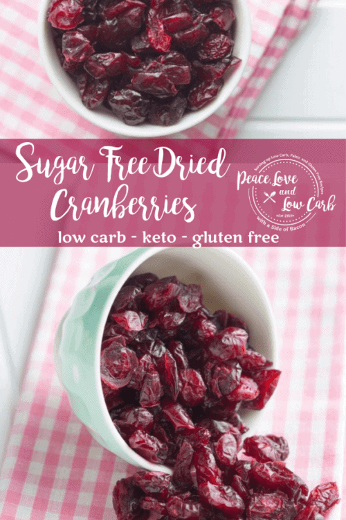 These Sugar Free Low Carb Dried Cranberries are so easy to make and are very low in carbs. A great, healthy option to the store-bought varieties that are loaded with sugar.