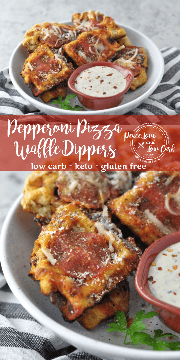 Pepperoni Pizza Chaffles - Peace Love and Low Carb