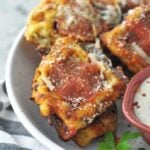 Fathead Pepperoni Waffle Pizza Dippers - Peace Love and Low Carb