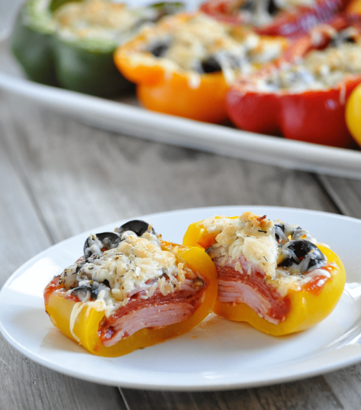 Keto Supreme Pizza Stuffed Peppers | Peace Love and Low Carb