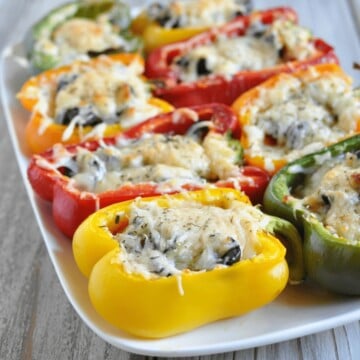 Keto Supreme Pizza Stuffed Peppers | Peace Love and Low Carb