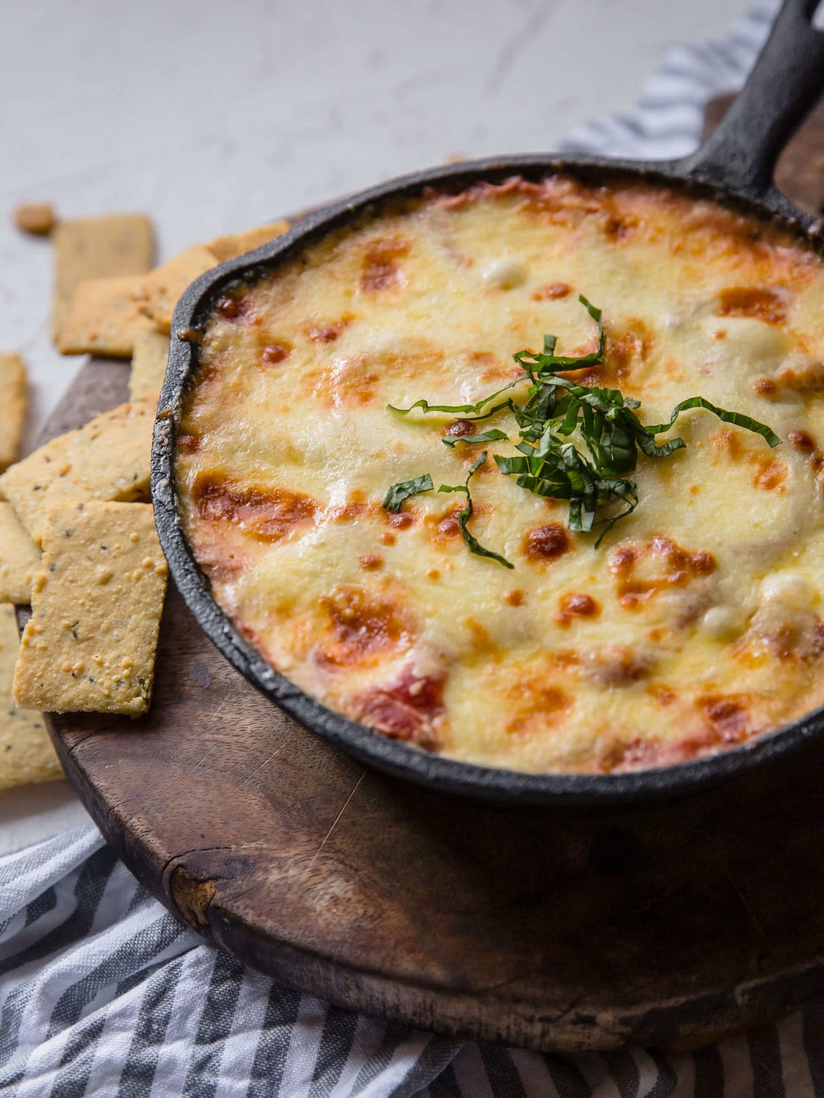 Keto Chicken Parmesan Dip | Peace Love and Low Carb