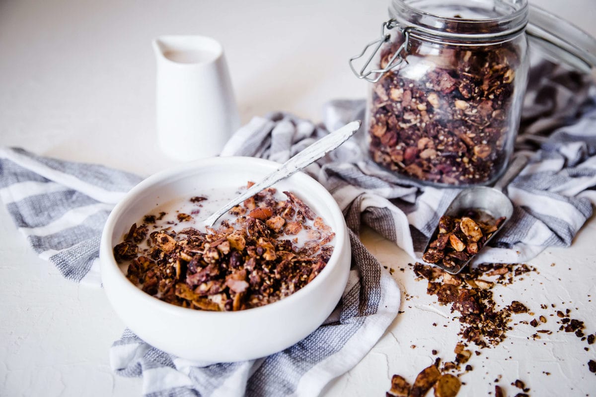 Nutty Chocolate Keto Granola | Peace Love and Low Carb