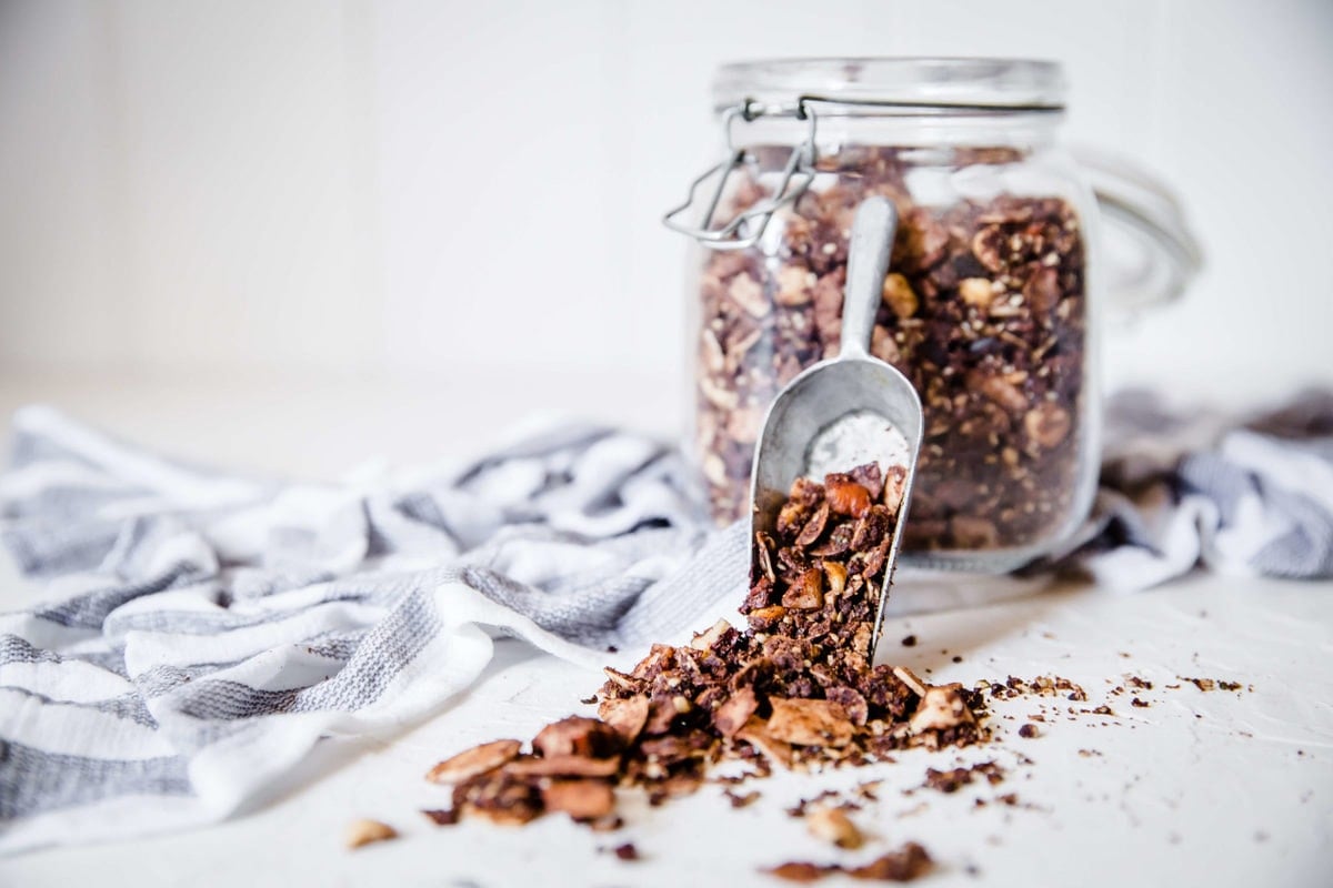 Nutty Chocolate Keto Granola | Peace Love and Low Carb