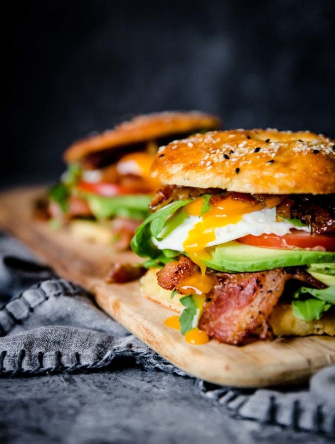 Keto Bagel Breakfast Sandwiches | Peace Love and Low Carb