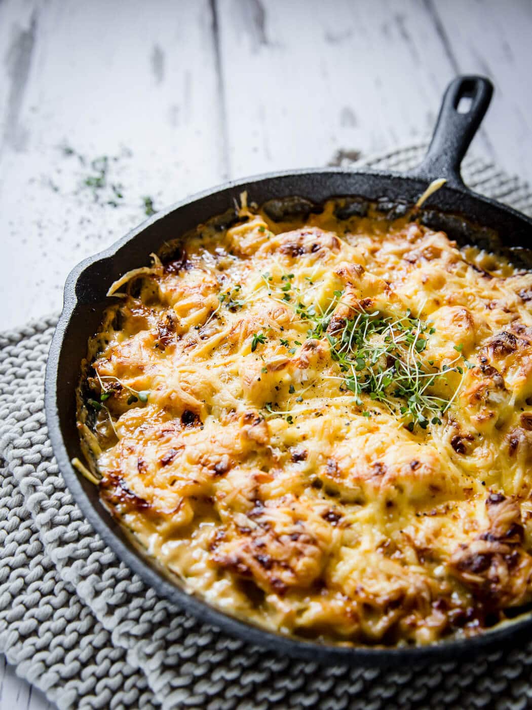 Keto Cauliflower Au Gratin | Peace Love and Low Carb