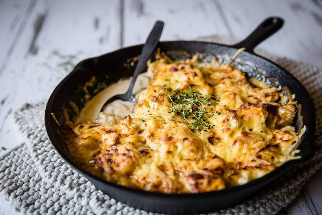 Keto Cauliflower Au Gratin - Peace Love and Low Carb