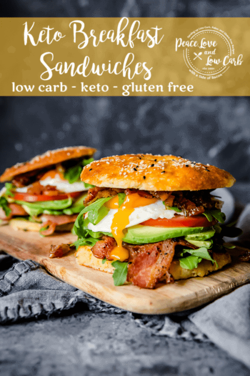 Keto Bagel Breakfast Sandwiches | Peace Love and Low Carb