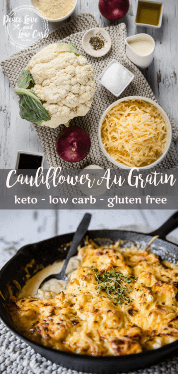 Keto Cauliflower Au Gratin | Peace Love and Low Carb