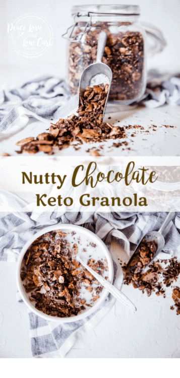 Nutty Chocolate Keto Granola | Peace Love and Low Carb