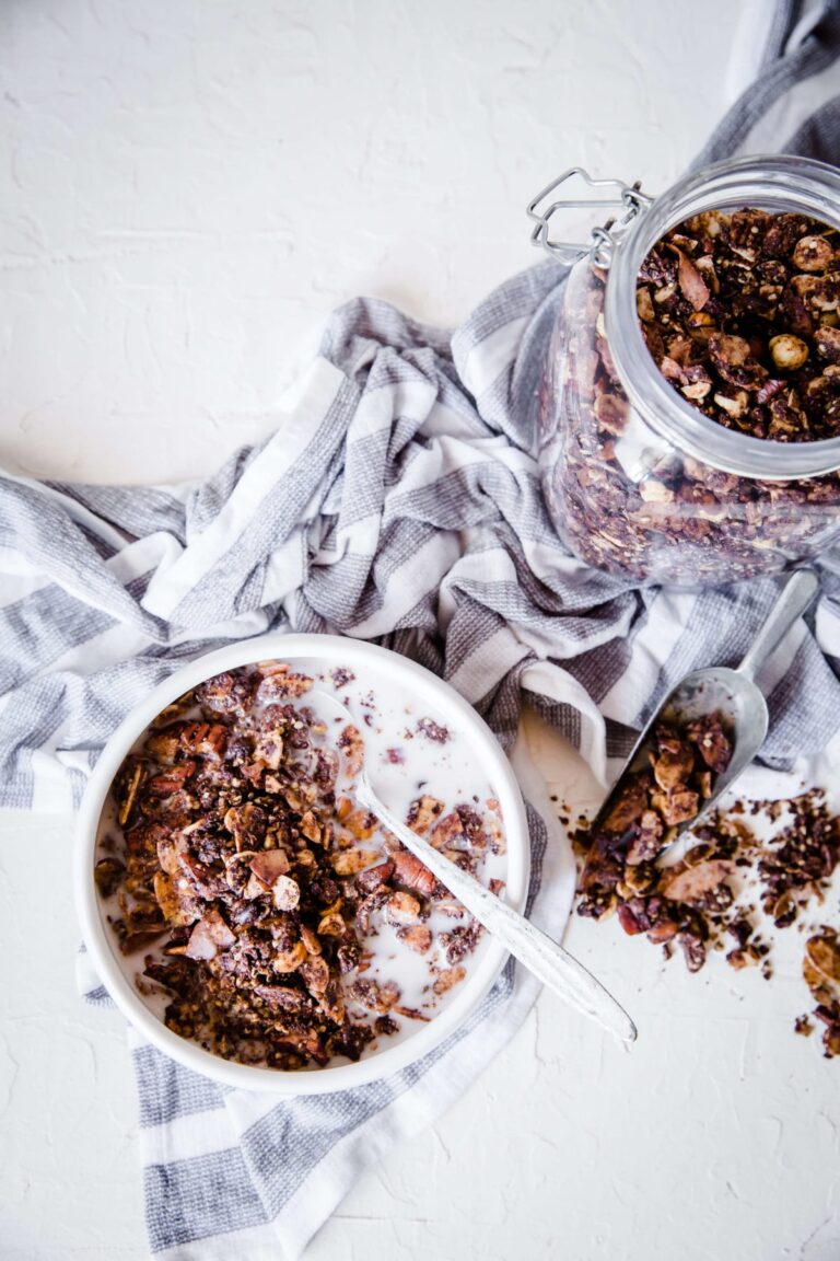 Nutty Chocolate Keto Granola - Peace Love and Low Carb