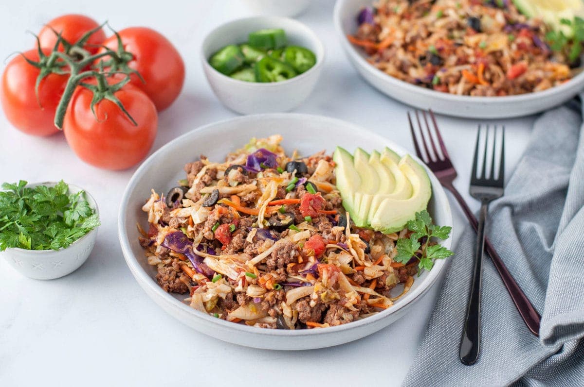 Warm Taco Slaw | Peace Love and Low Carb