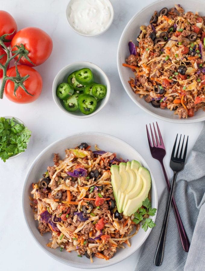 Warm Taco Slaw | Peace Love and Low Carb