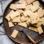 Parmesan Chive and Garlic Keto Crackers | Peace Love and Low Carb