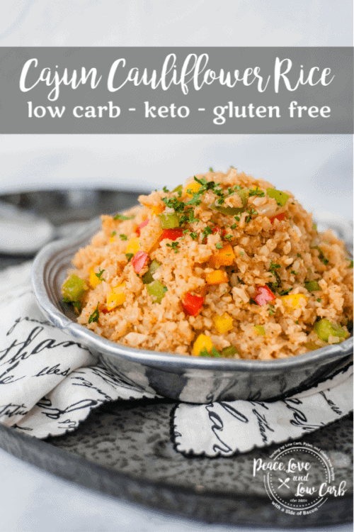 Cajun Cauliflower Rice | Peace Love and Low Carb copy