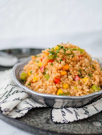Keto Cajun Cauliflower Rice | Peace Love and Low Carb
